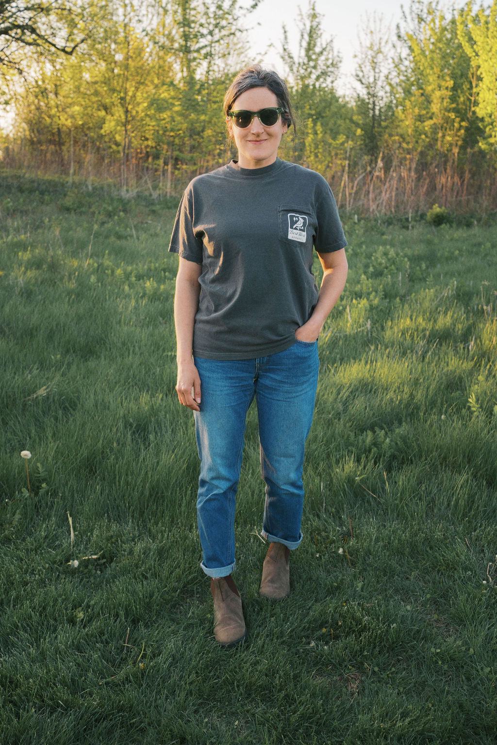 Best West Badge Pocket Tee